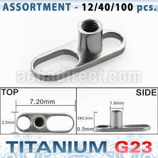 ublk304 surtido piercings surtido bases microdermal titanio g23 unico agujero tan bajo como 1 99 por pieza distribuidor