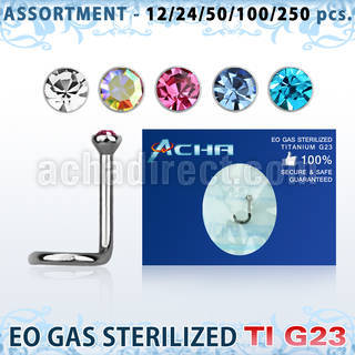ublk490 sterilized titanium g23 nose screw w1 5mm bezel crystal