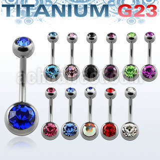 ubn2cg titanium g23 belly banana with 8 5mm bezel jewel ball