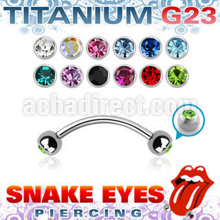 ubne2cl titanium g23 banana 3mm jewel balls