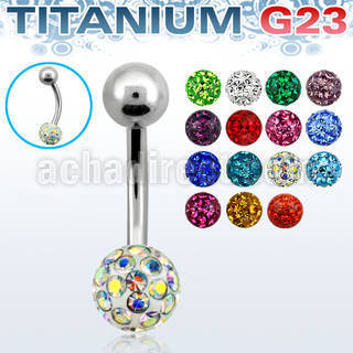 ubnfr6 titanium g23 banana w steel 6mm ferido multi crystal