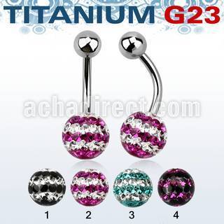 ubnfr8d titanium g23 banana w steel 8mm tri line ferido ball