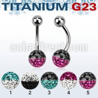 ubnfr8e titanium g23 banana w 8mm 2 color ferido ball