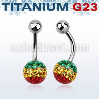 ubnfr8r titanium g23 banana w 5mm steel 8mm rasta ferido ball