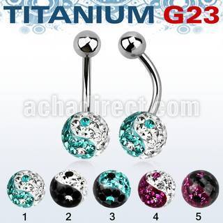 ubnfr8y titanium g23 belly banana w top yinyang ferido ball