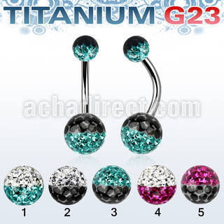 ubnfrge titanium g23 belly banana w 5 8mm 2 color ferido balls