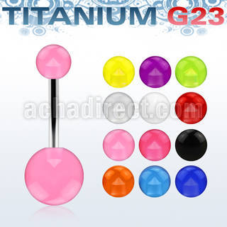 ubnuv titanium g23 belly banana with 5 8mm acrylic uv balls