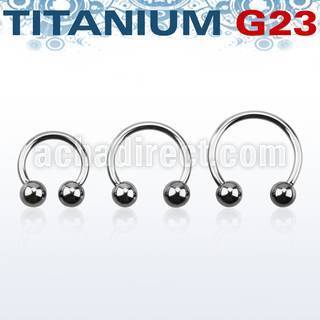 ucbb5 titanium g23 circular barbell with two 5mm balls