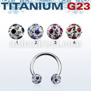 ucbfr5a titanium g23 circular barbell with a 5mm dotted ball