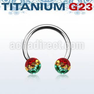 ucbfr5r titanium g23 circular barbell w 5mm rasta ball