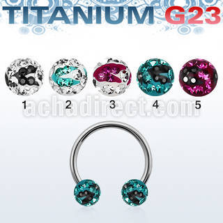 ucbfr6c titanium cbr w 2 6mm multi crystal ball w a zebra stripe