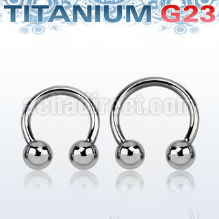 ucbr12 titanium g23 circular barbell with 6mm threading balls