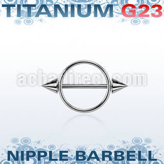 ucnnpe5 steel nipple shield with a titanium g23 bar with 2 cones