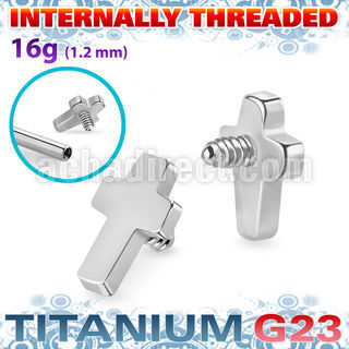 ucrin titanium g23 flat cross shape design top for posts
