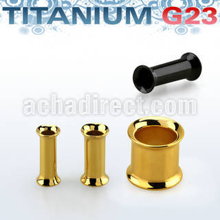 udtpg pvd plated titanium g23 double flare flesh tunnel