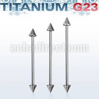 uindcn titanium g23 industrial barbell with a 5mm cones