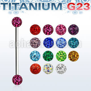 uinfr5 titanium g23 barbell w double 5mm ferido balls