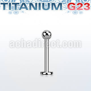 ulb25 titanium g23 labret ball tip adornment with 2 5mm ball