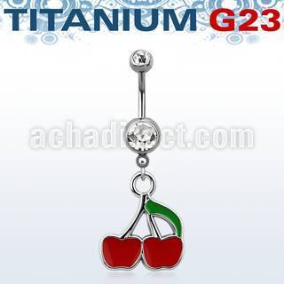 umcd382 titanium g23 belly banana w 5 8mm bezel jewel apple