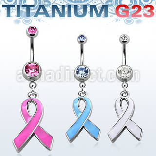 umcd501 titanium g23 banana w 5 8mm bezel jewel ribbon