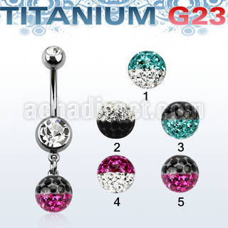 umcd626e titanium g23 belly banana w bezel ball 2 color ball