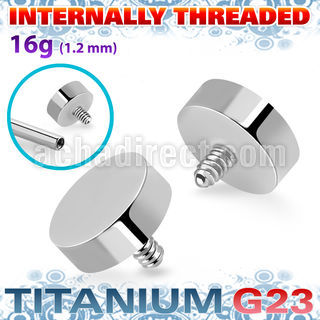 urd4in titanium g23 4mm flat round shape top for posts