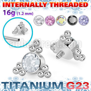 ushz2in titanium g23 top part post round cz