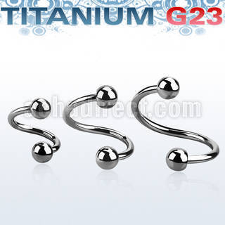 uspe18b titanium g23 spiral with two 3mm balls length 6 10mm