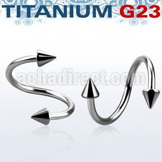 uspecn titanium g23 eyebrow spiral twister with 3mm cones