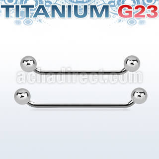 usubb5 titanium g23 45 surface barbell w 5mm titanium ball