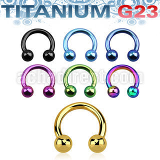 utcbb anodized titanium g23 circular barbell with 4mm balls