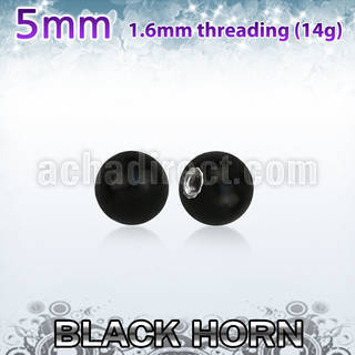 wkball5 bola cuerno negro 5mm rosca acero quirurgico venta