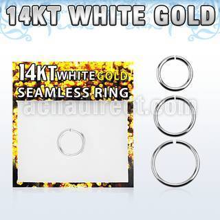 wsel16 rhodium plated solid 14kt white gold seamless ring