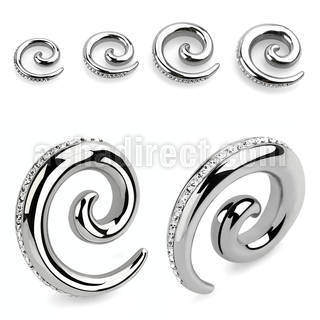wspgmf 316l steel spiral coil taper w a multi crystal rin