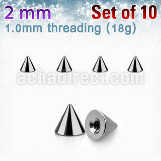 xcon2 pack of 10 pcs of 2mm high polished 316l steel cones