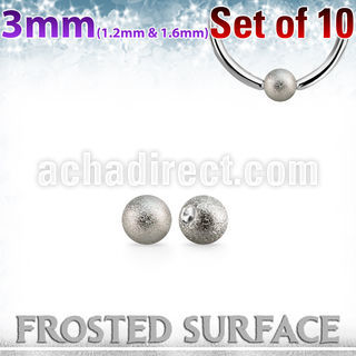 xdpfob3 set w 10  3mm steel dimple balls w frosted surface