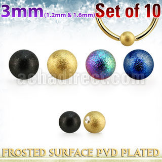 xdpfobt3 set w 10 3mm anodized steel dimple ball w frosted surface