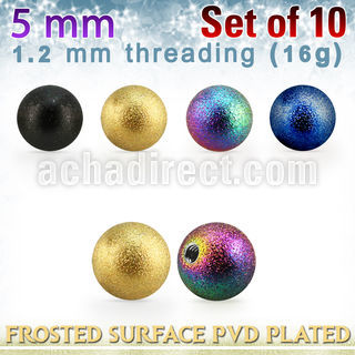 xfobt5s set w 5mm pvd plated steel ball w frosted surface 1.2mm