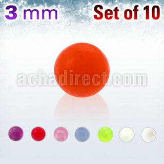 xglb3 pack of 10 pcs of 3mm glow in the dark acrylic balls