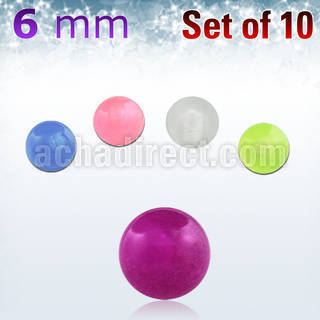 xglb6 pack 10 bolas acrilicas brillan oscuridad 6mm rosca distribuidor mayorista