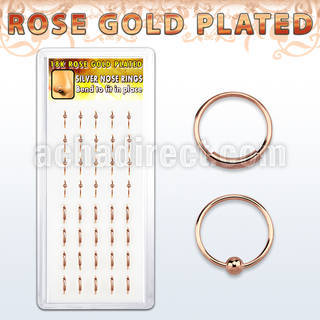 xrsgnh caja display 40 aros nariz plata 0 6mm 15 bola 10 aros continuos oro rosa 8mm distribuidor mayorista