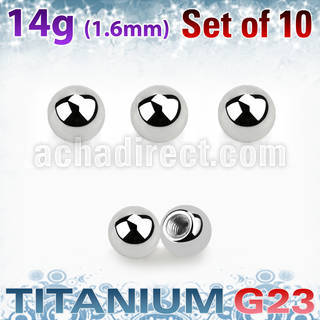 xubal3g pack of 10 pcs of 3mm high polished titanium g23 balls