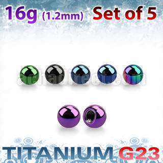 xubt25 pack of 2 5mm anodized titanium g23 balls