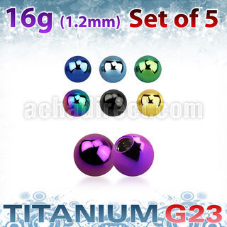 xubt3s pack of 3mm anodized titanium g23 balls thread 1 2mm