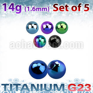xubt4g pack of 5 pcs of 4mm anodized titanium g23 balls