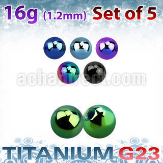 xubt4s pack of 4mm anodized titanium g23 balls 1 2mm thread
