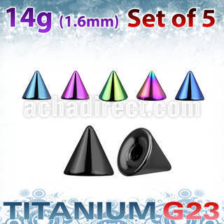 xucnt4g set of 4mm anodized titanium g23 cones 1 6mm thread
