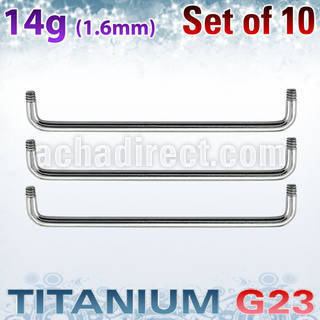 xusud14g pack 10 barras barbell superficial industrial titanio g23 brillo espejo 90 grados mayorista