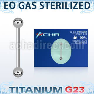 zubbbs sterilized titanium g23 tongue barbell with 5mm balls