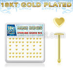 18bxvhr box w gold plated silver nose bones w heart top